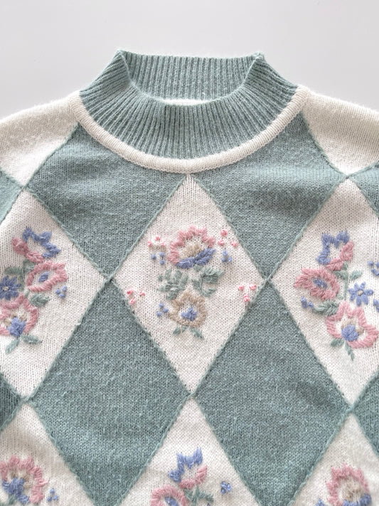 Alfred Dunner Embroidered Sweater-Bust 42