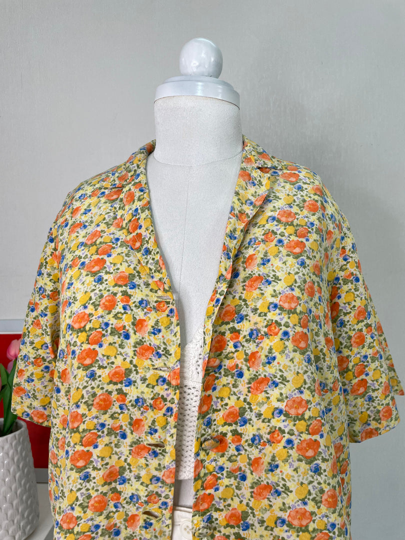Lime Flower Shirt-Chest 38