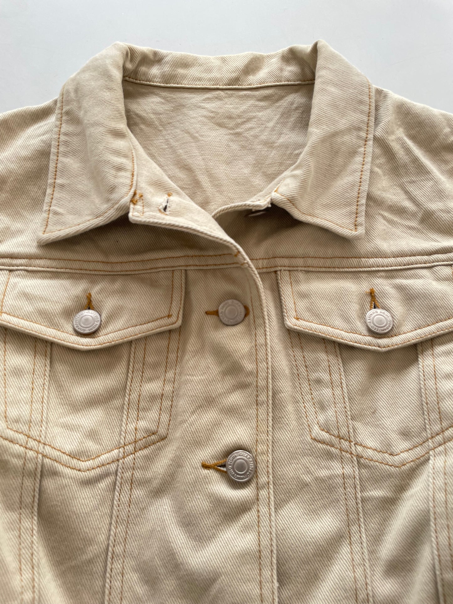 Beige Denim Top-Bust 34