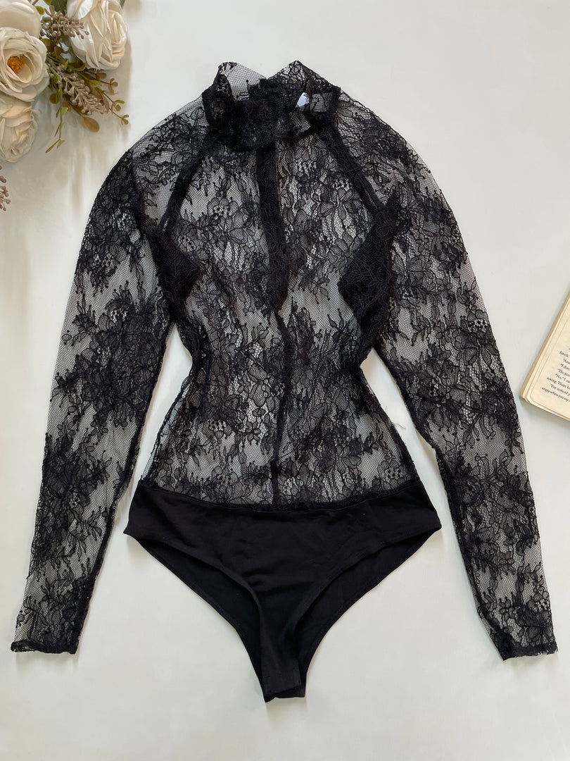 Primark Sheer Lingerie Lace Bodysuit - Bust 28 to 30