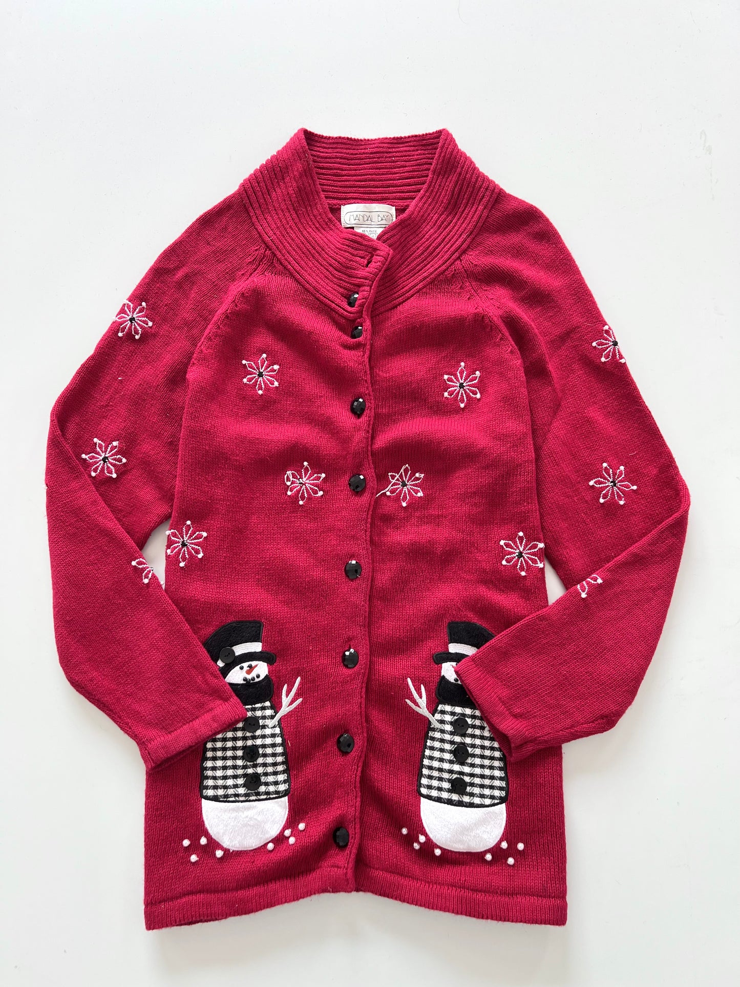 Mandal Bay Embroidered Christmas Sweater-Bust 44