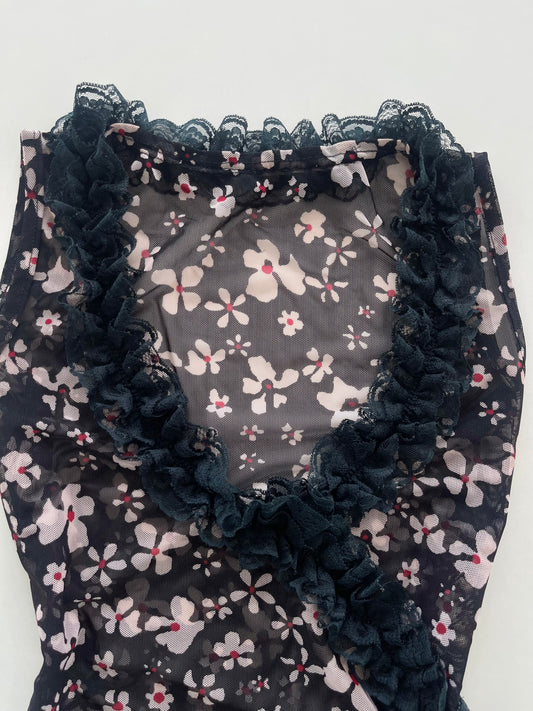 Vintage Lacy Sheer Top-Bust 34 to 36