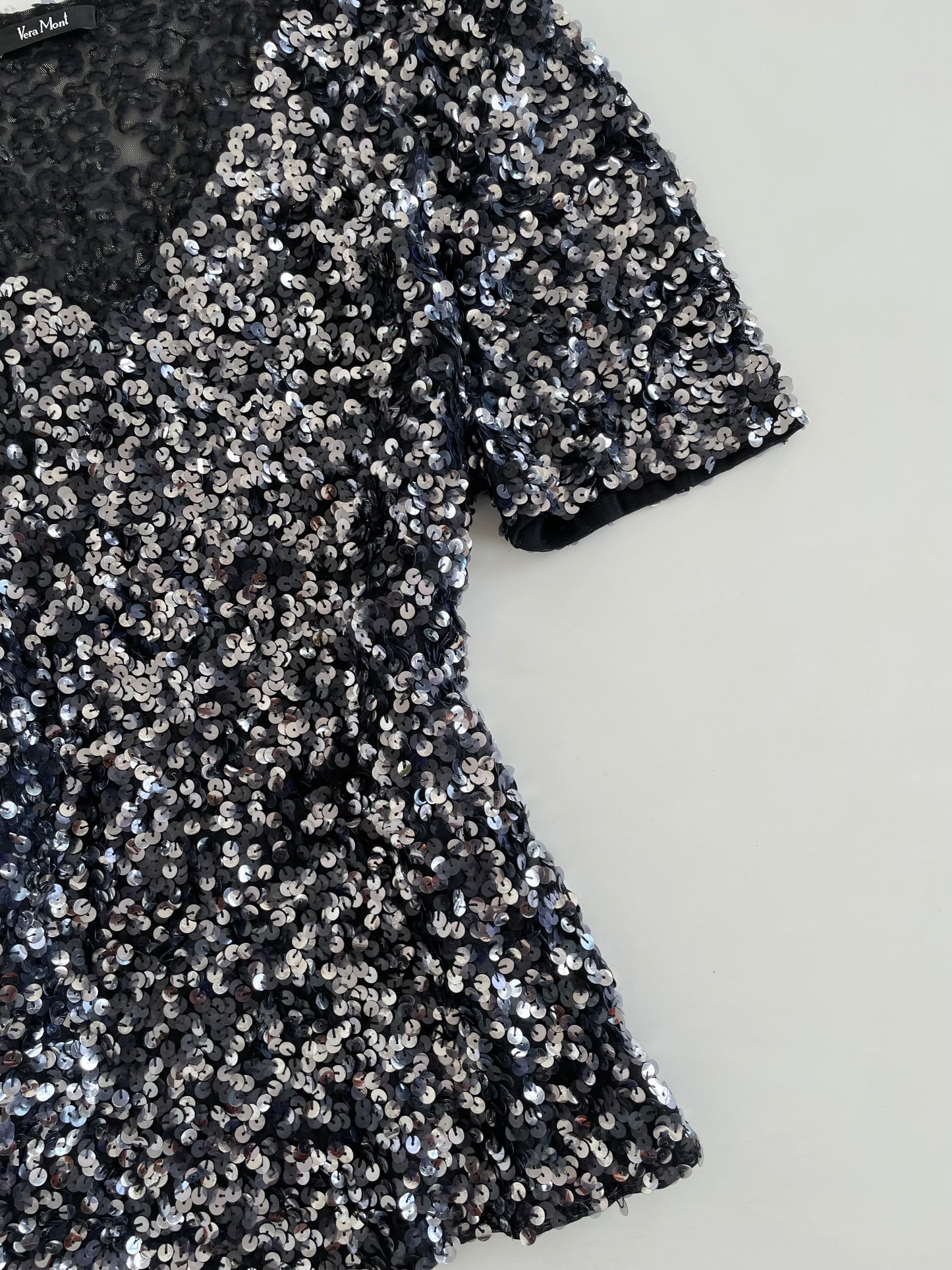 Vera Mont Sheer Sequin Top-Bust 40 to 42