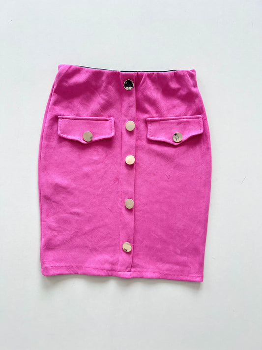 Pink Suede Skirt-Waist 26 to 30