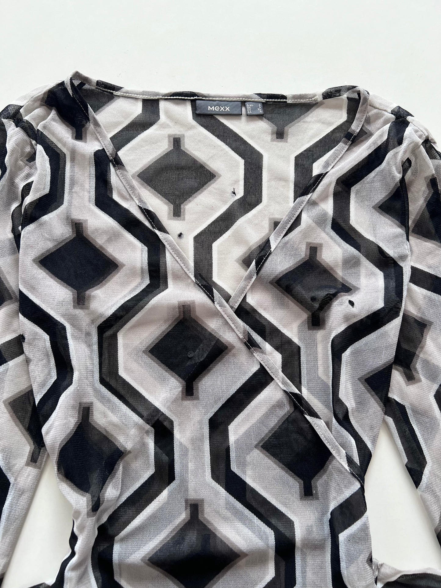 Mexx Sheer Wrapround Top-Bust 36