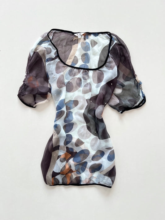 Sheer Silk Top-Bust 42