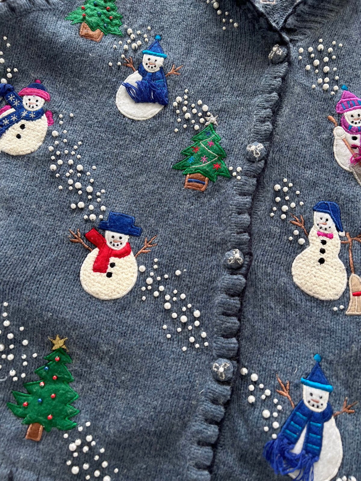 Studio FaLaLa Embroidered Christmas Sweater Vest-Bust 42