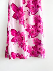 Floral Satin Long Skirt-Waist 32 to 36