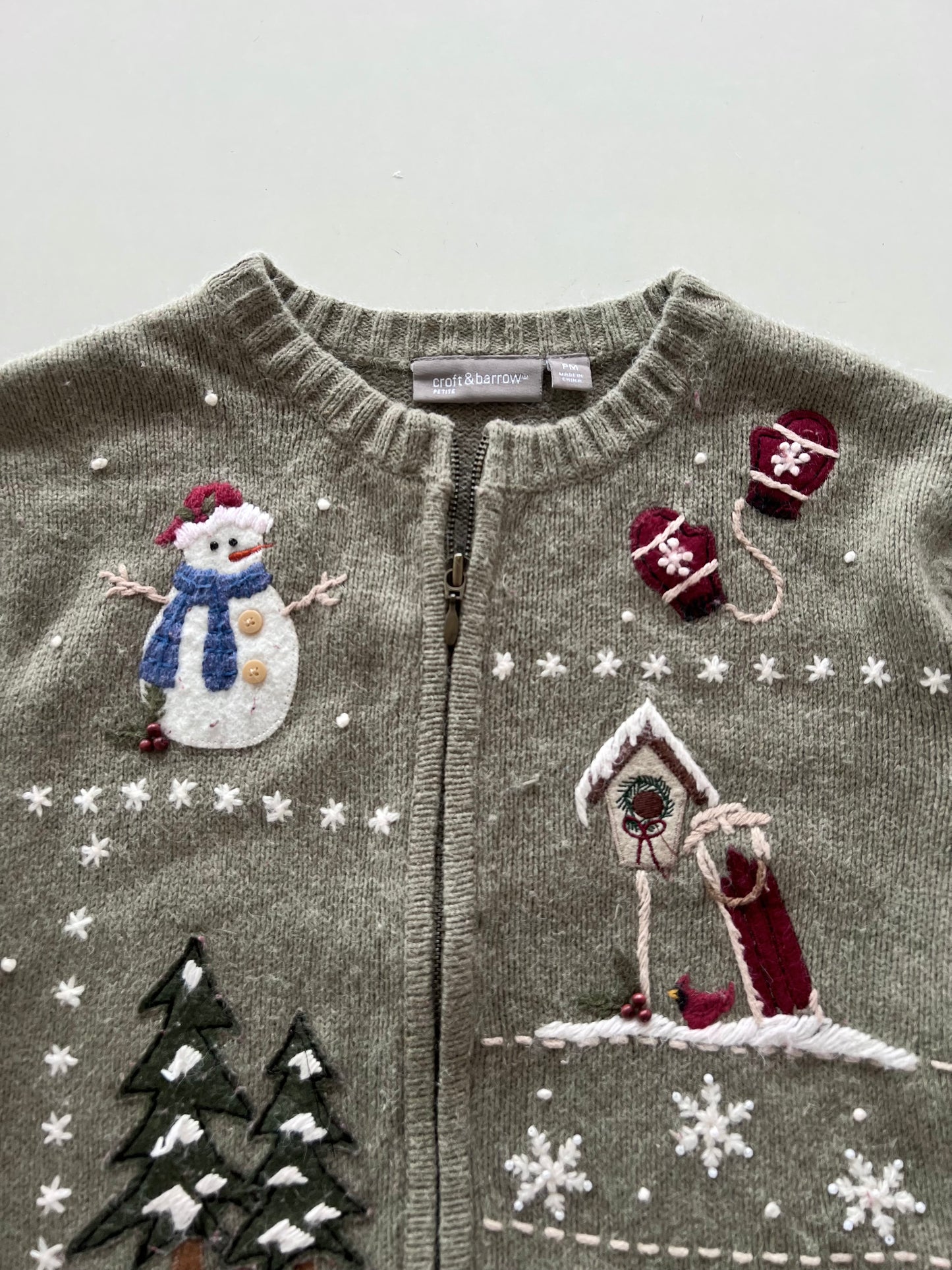 Croft & Barrow Christmas Zipper-Bust 44