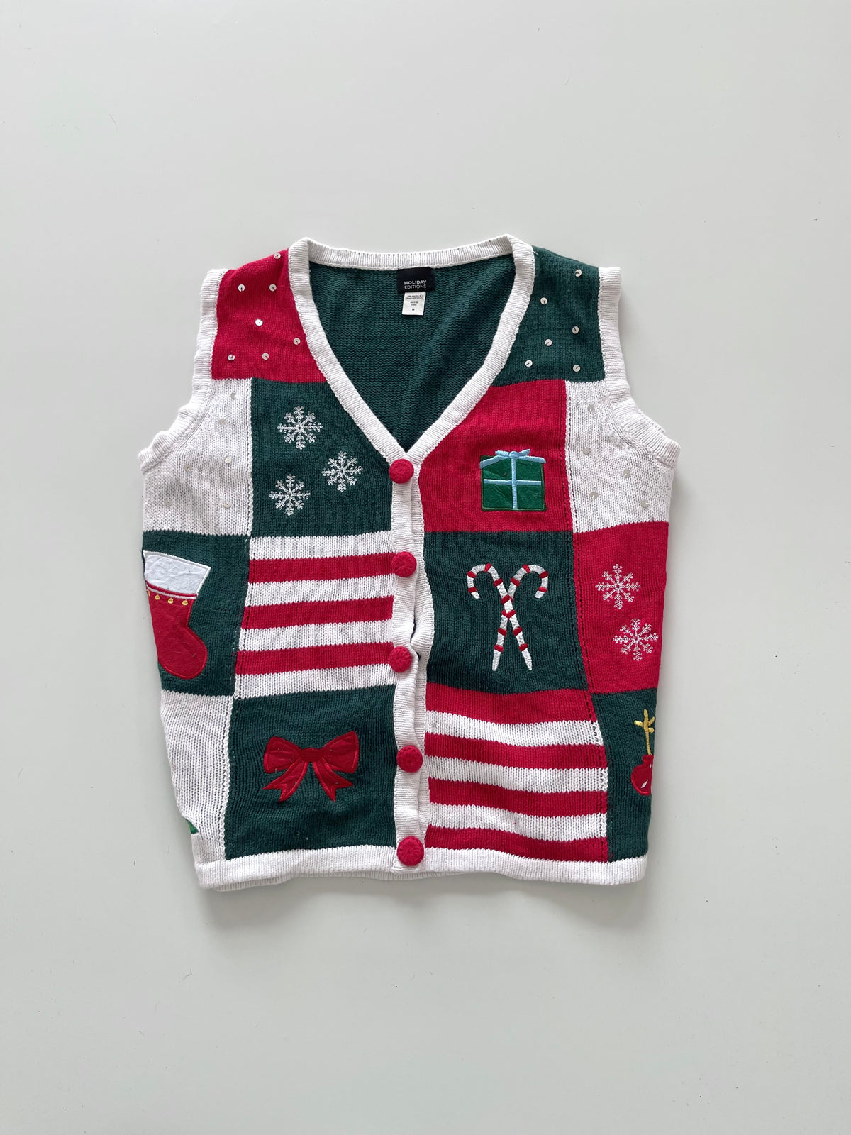 Holiday Editions Christmas Vest Sweater-Bust 42