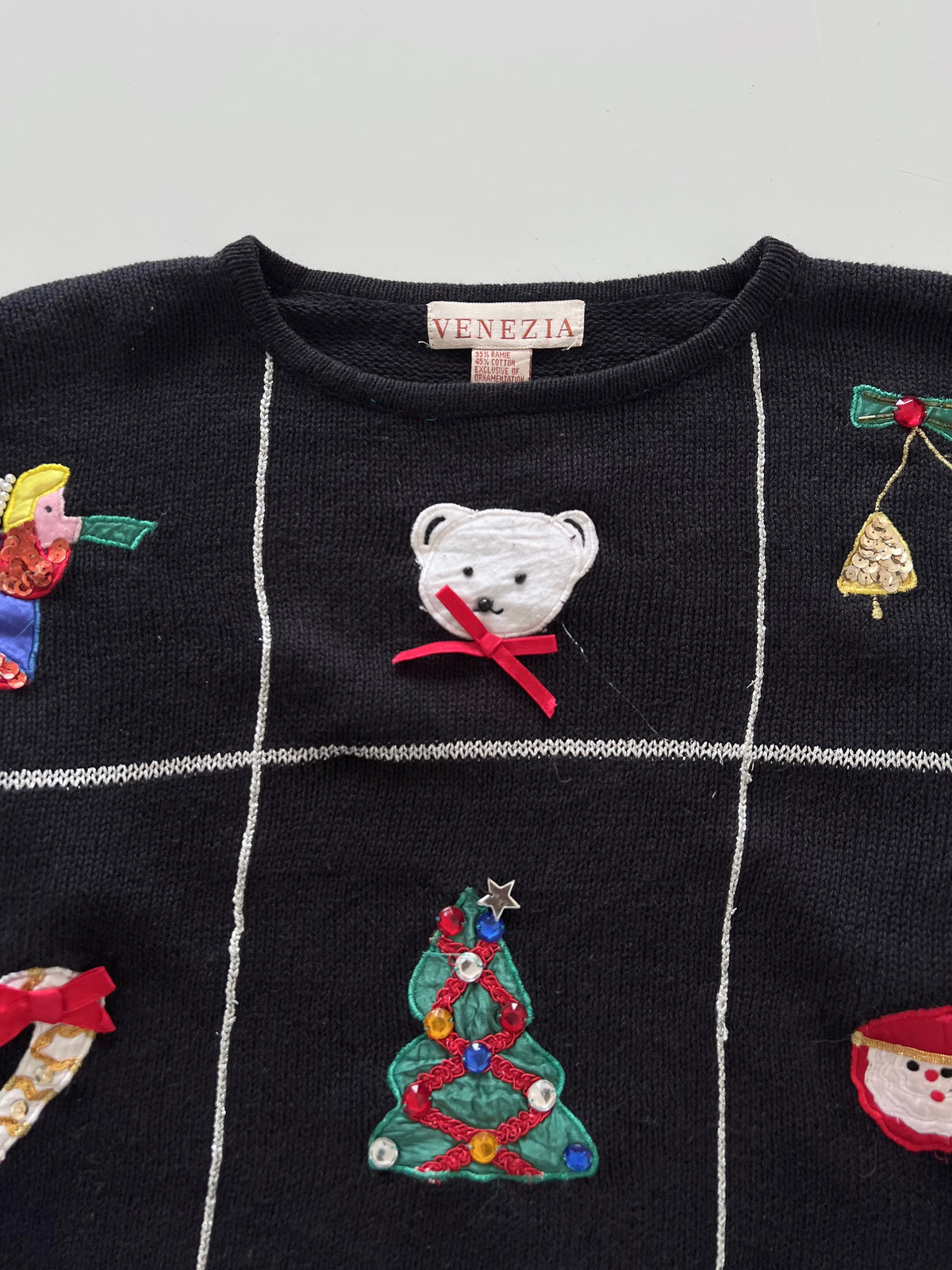 Venezia Embroidered Christmas Sweater-Bust 48