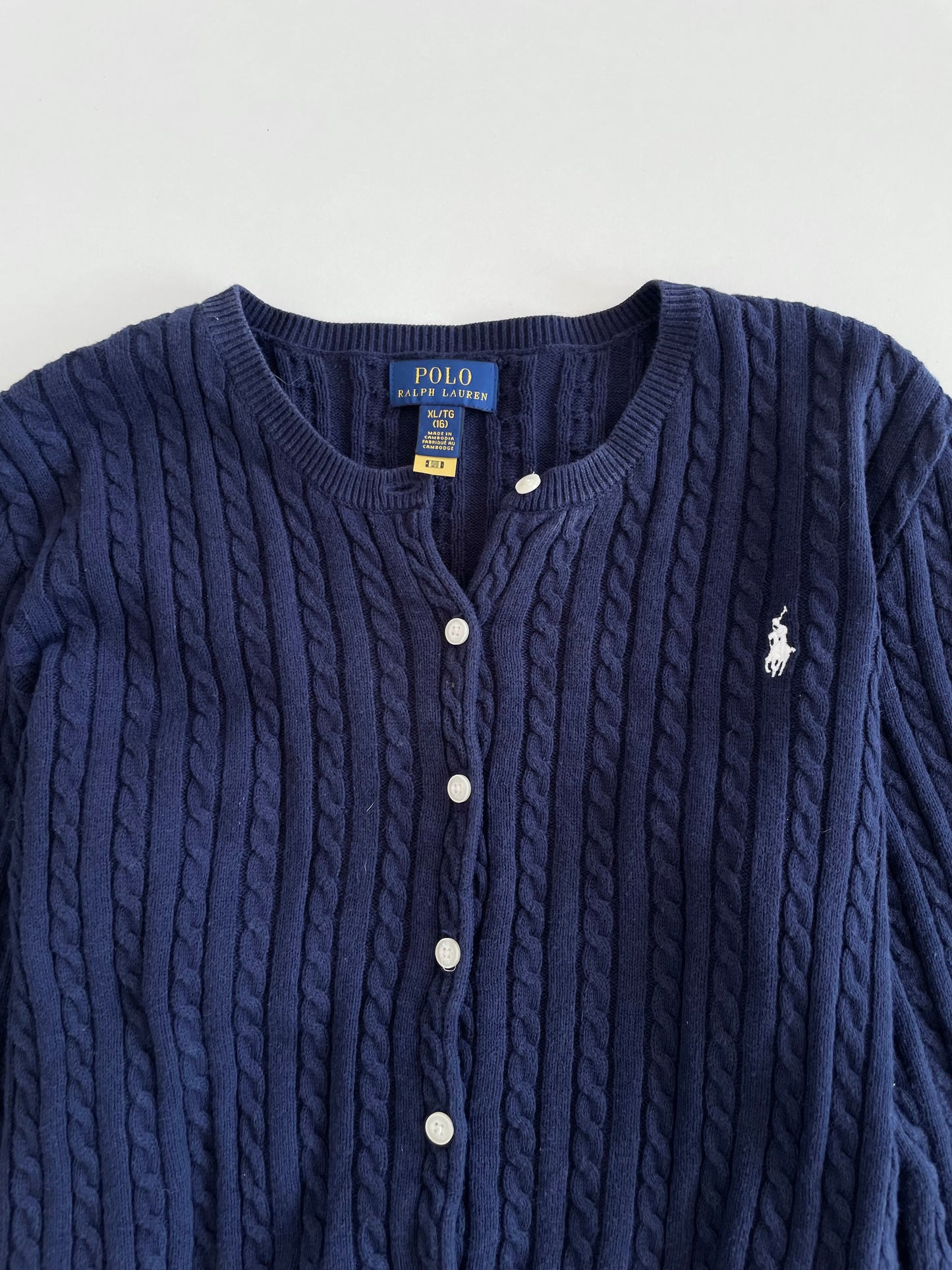 Ralph Lauren 100% Cotton Vintage Cardigan-Bust 38