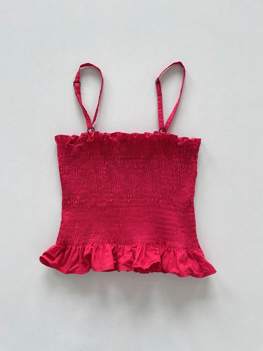 Smocked Red Top-Bust 28 to 30