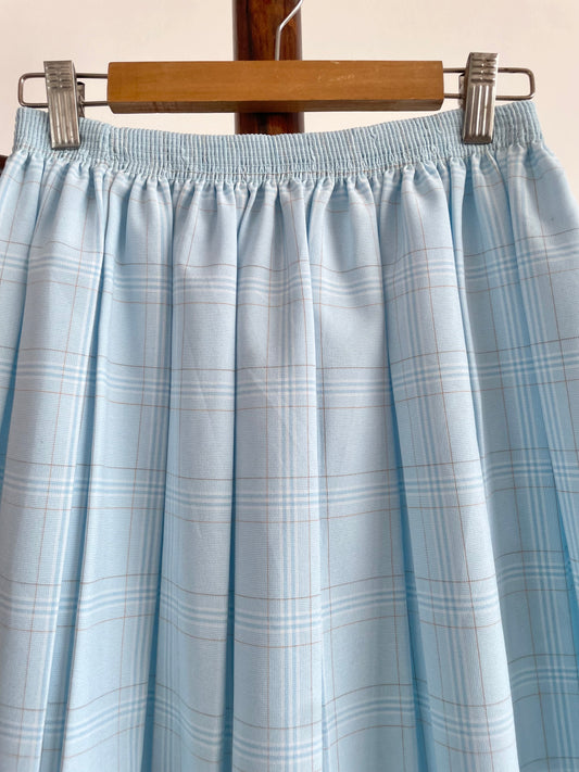 Baby Blue Pleated Skirt-Waist 28 to 34