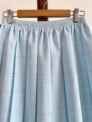 Baby Blue Pleated Skirt-Waist 28 to 34