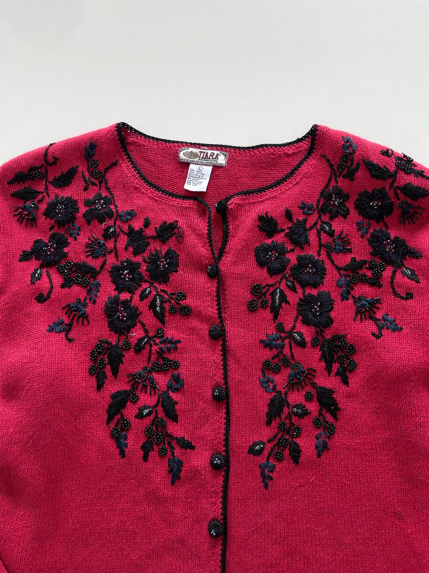 Tiara Embroidered Sweater-Bust 46