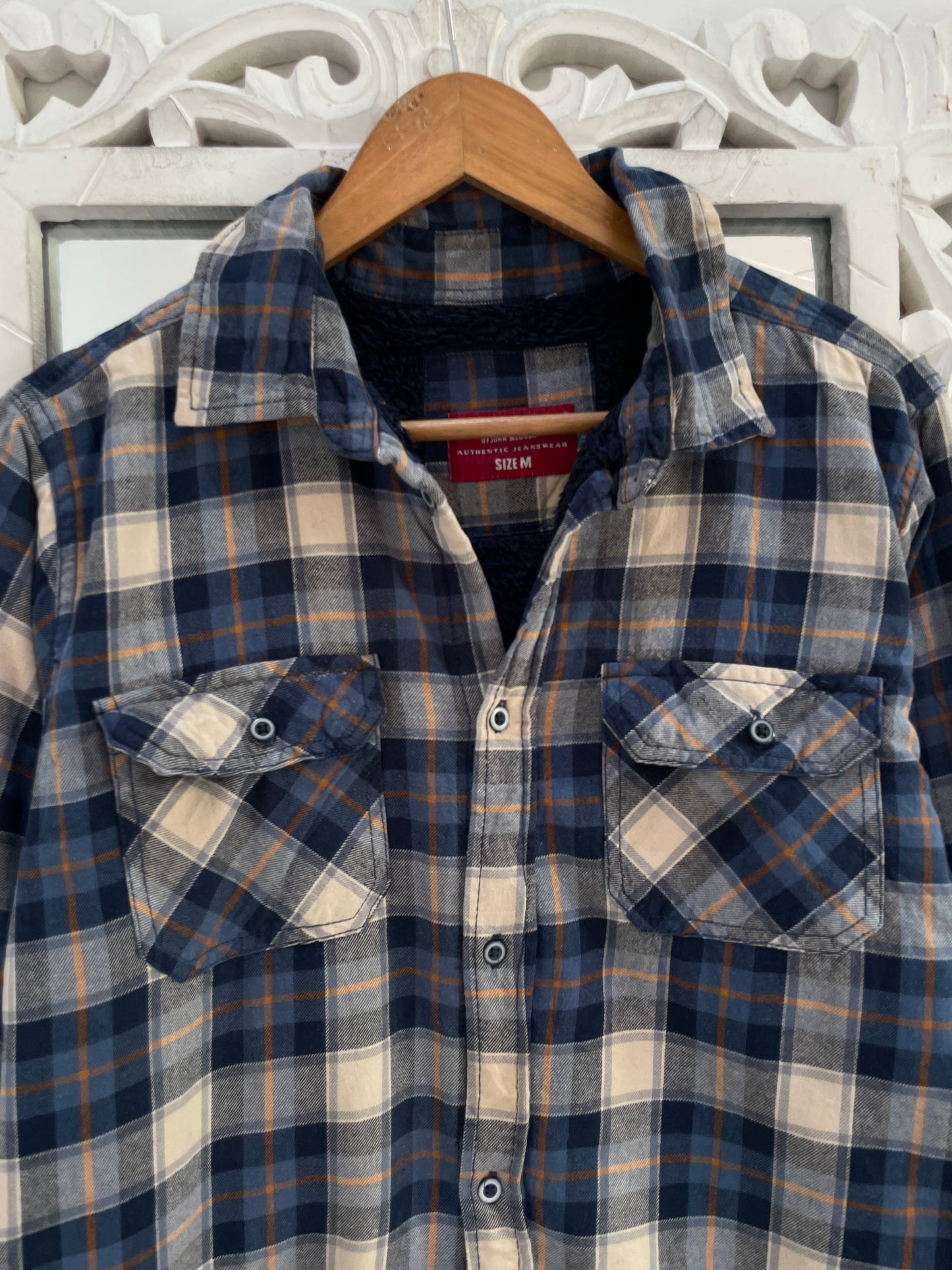 Thick Warm Sherpa Shacket-Chest 42