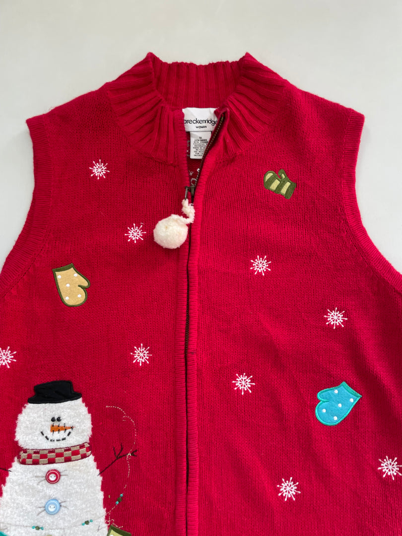 Breckenridge Embroidered Christmas Sweater Vest-Bust 44