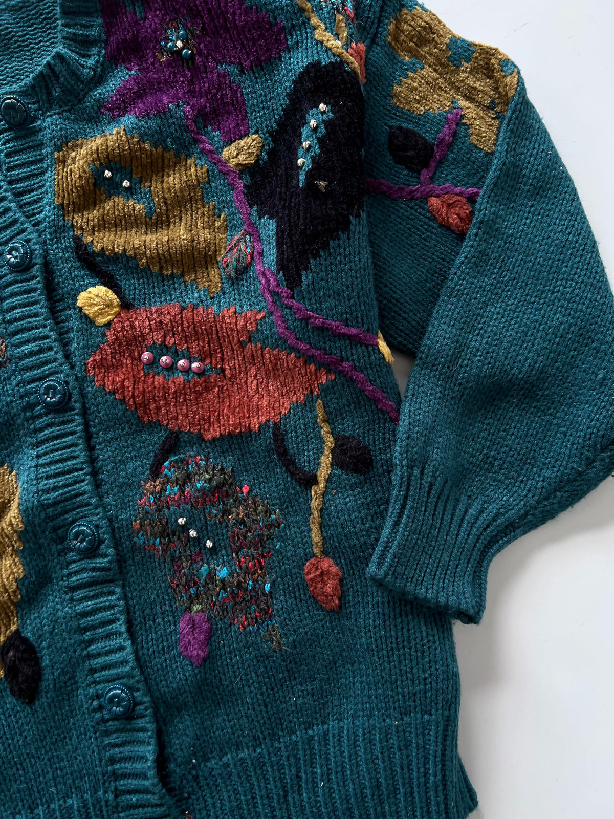 Jaclyn Smith Embroidered Sweater-Bust 46