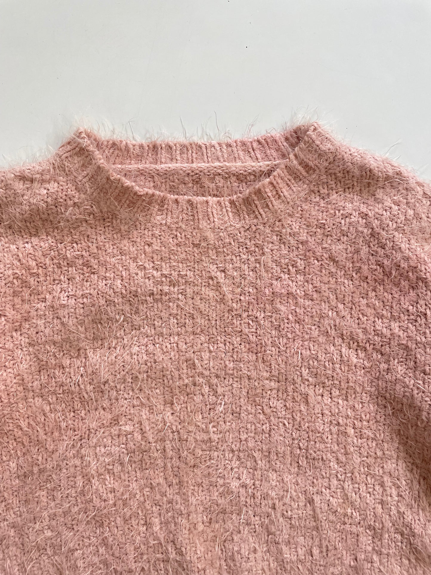 Blush Pink Fuzzy Sweater-Bust 34 to 36