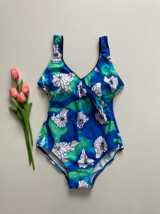 BLUE HUES FLORAL SWIMWEAR - BUST 32 TO 34