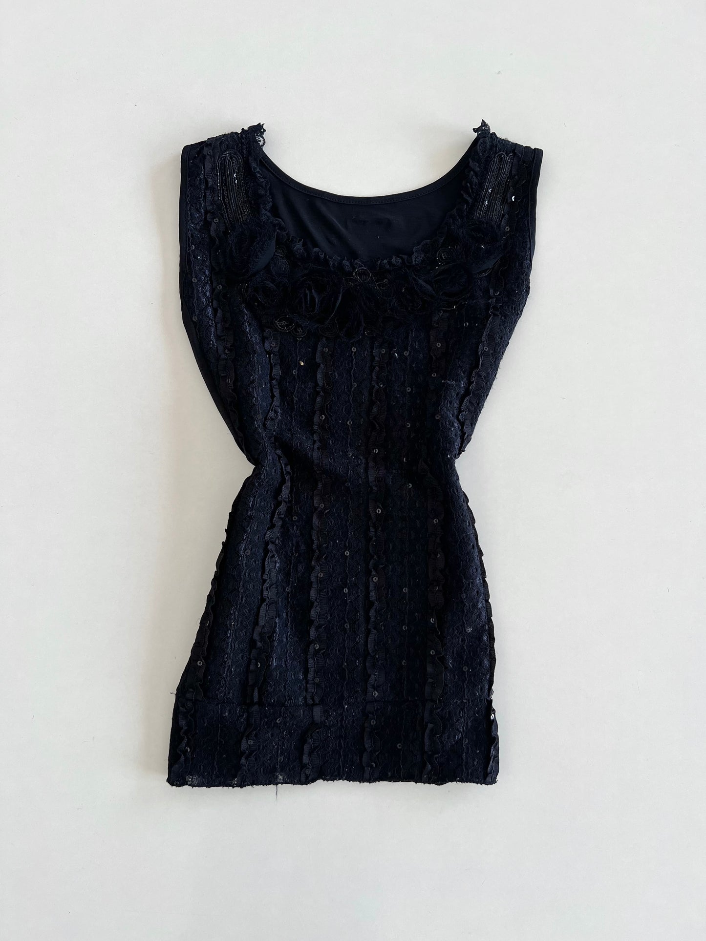 Ruffle & Sequin Vintage Top-Bust 36 to 38