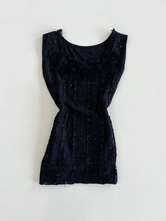 Ruffle & Sequin Vintage Top-Bust 36 to 38