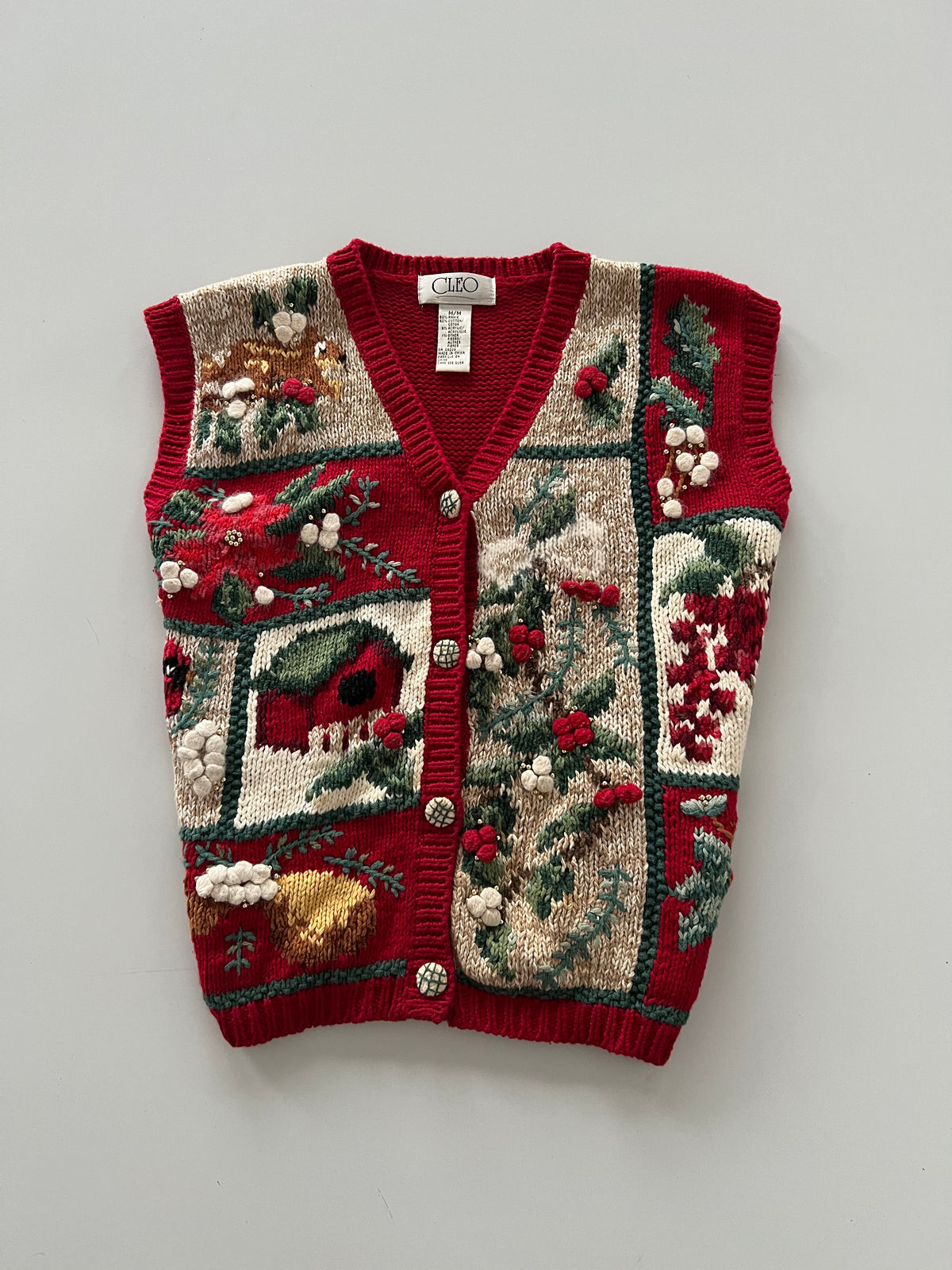 Cleo Embroidered Vest Sweater-Bust 44