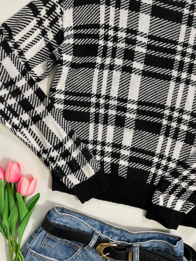 H&m Plaid Soft Sweater-Bust 32 to 36