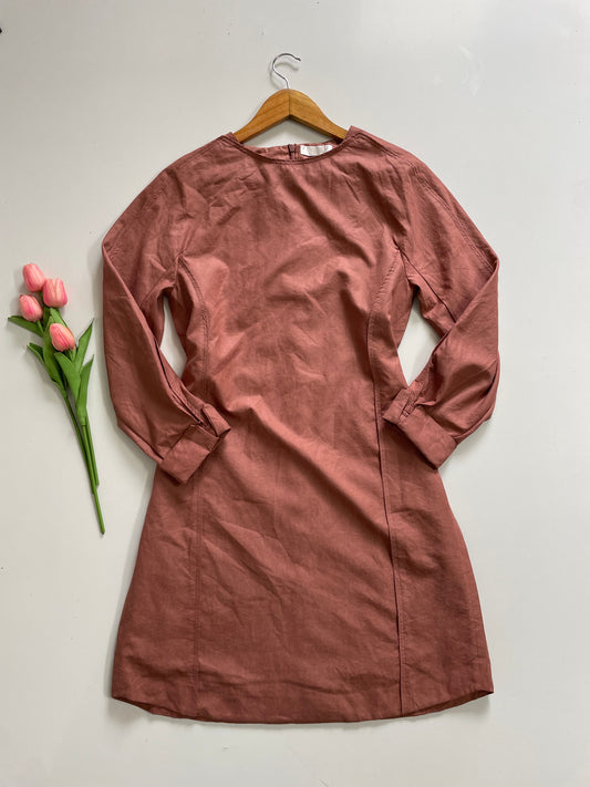 FAUX SMOOTH SUEDE DRESS - BUST 34