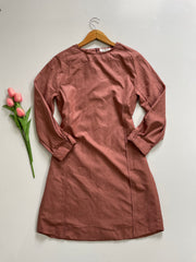 FAUX SMOOTH SUEDE DRESS - BUST 34