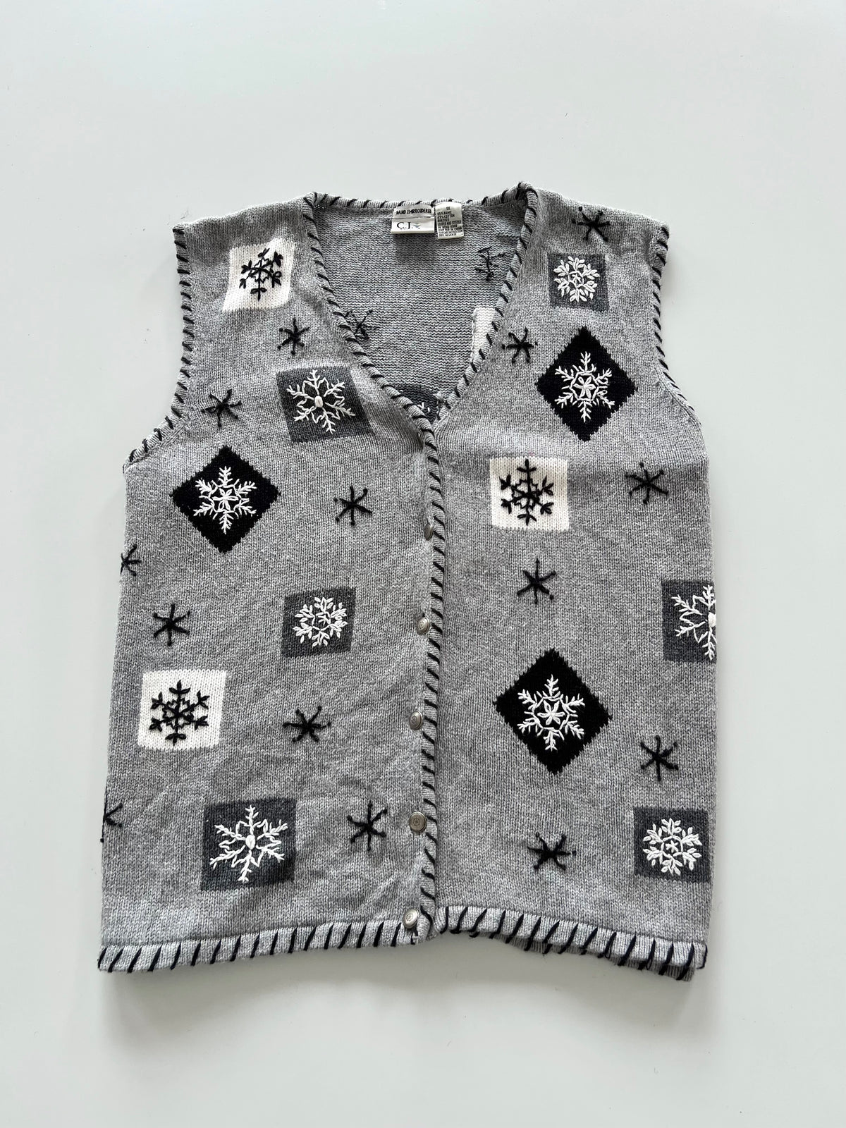 Cj Banks Embroidered Sweater Vest-Bust 50