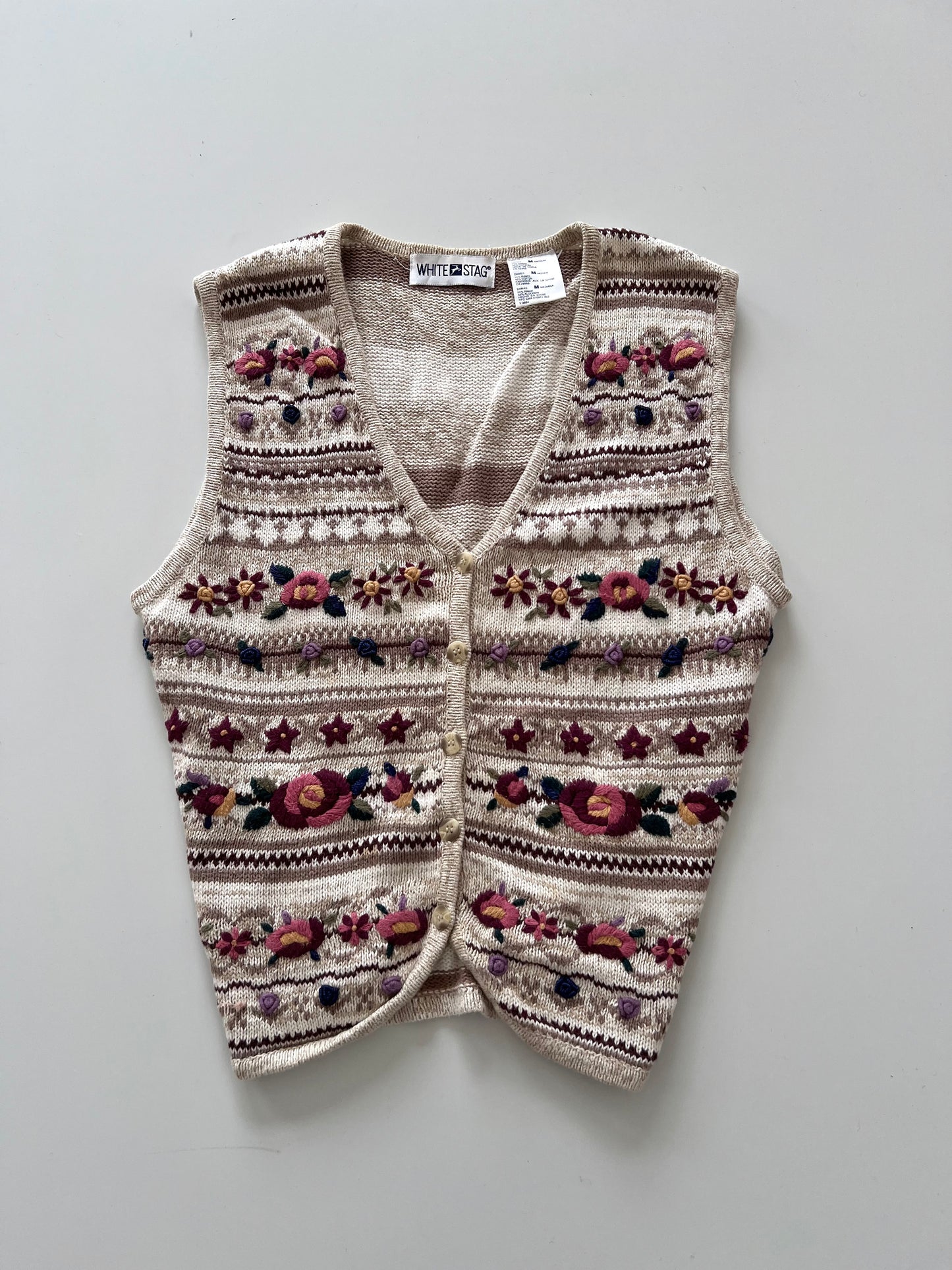 White Stag Embroidered Sweater-Bust 38