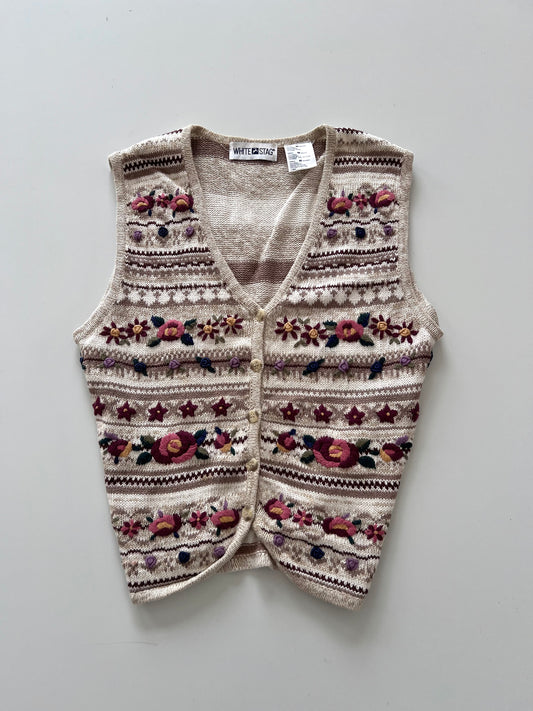White Stag Embroidered Sweater-Bust 38