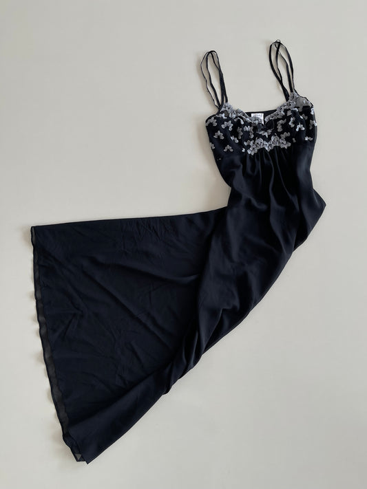 Embroidered Sheer Dress-Bust 36