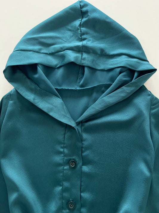 Satin Hooded Shirt-Bust 48
