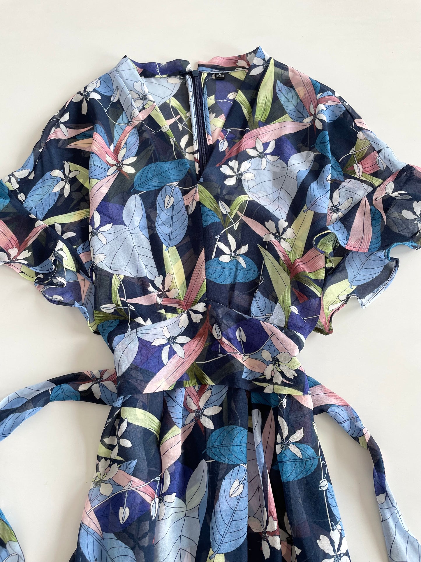 Floral Vintage Sheer Dress-Bust 36