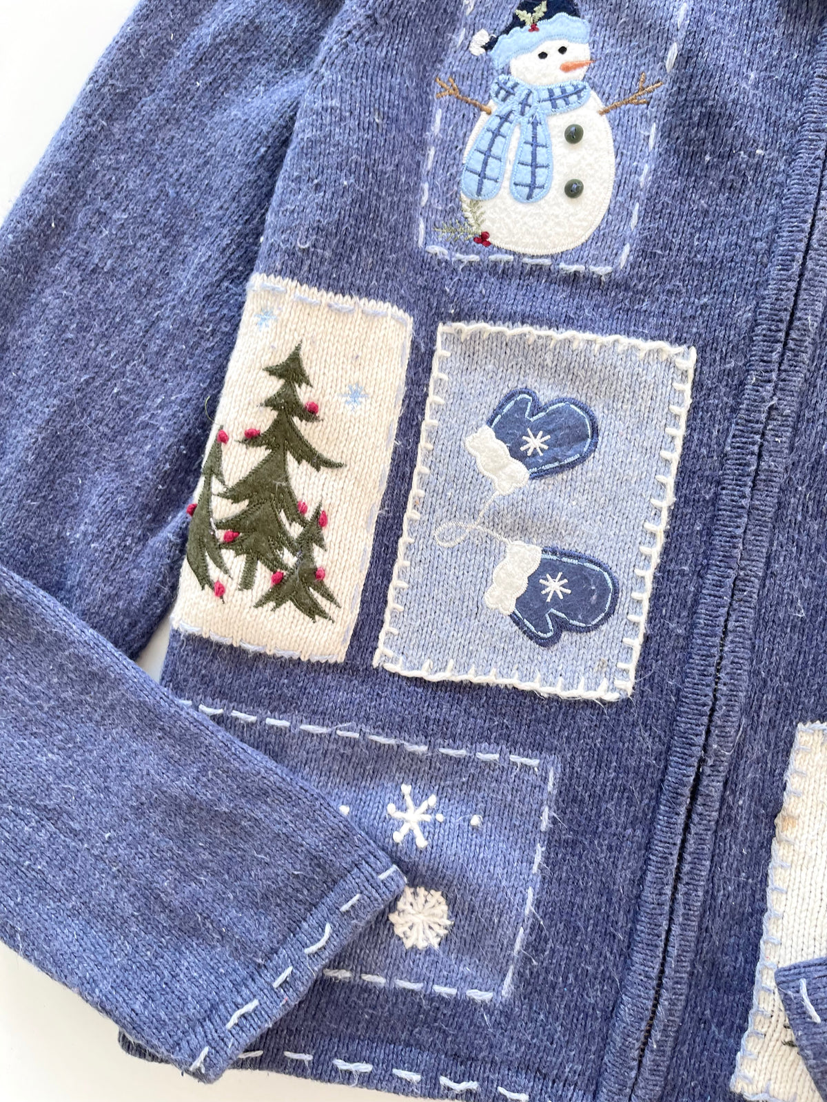 Croft&barrow Christmas Embroidered Zipper Sweater-Bust 44