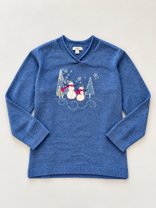 Cj Banks Christmas Embroidered Sweater-Bust 56