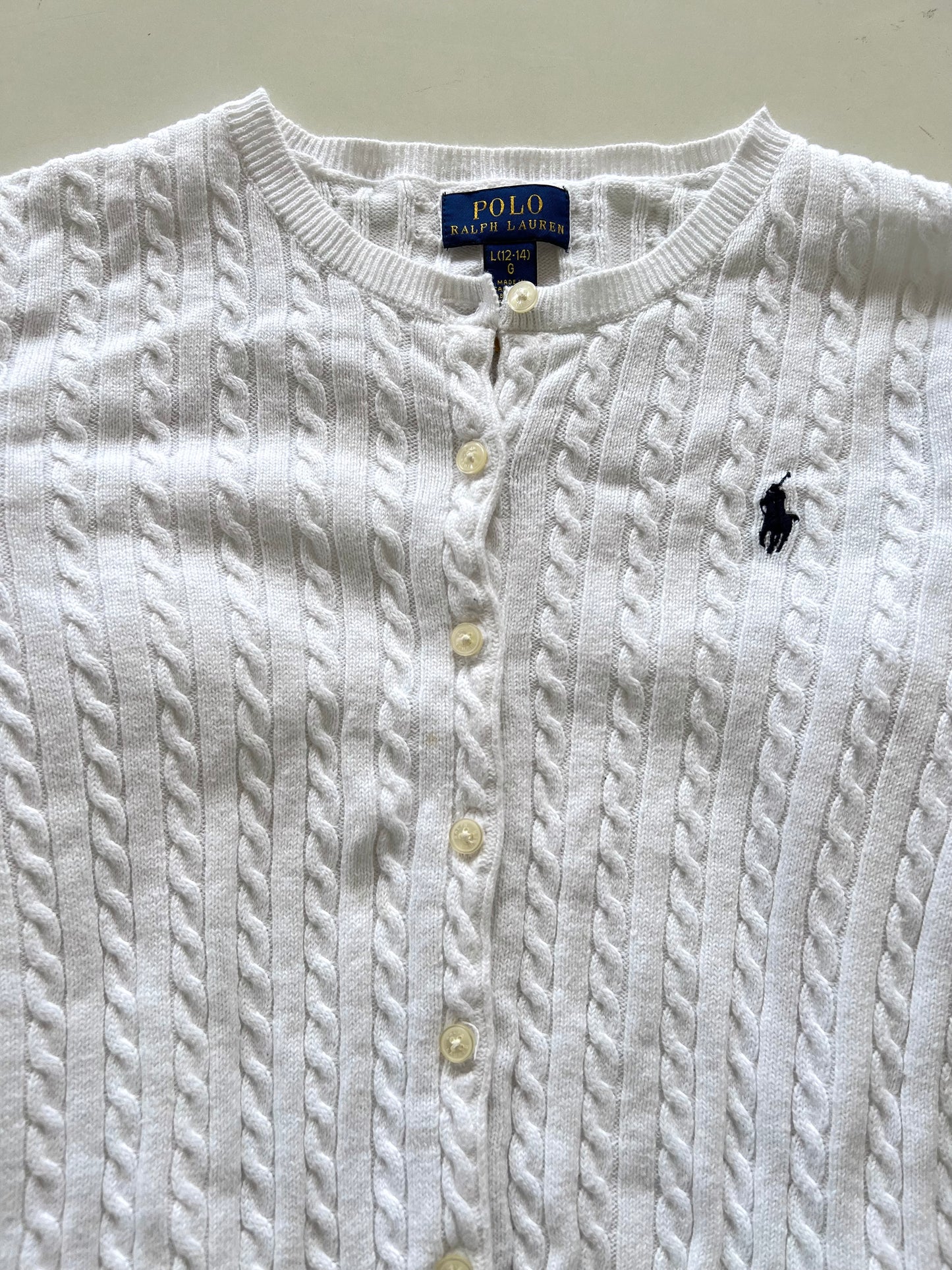 Ralph Lauren 100%Cotton Vintage Cardigan-Bust 36