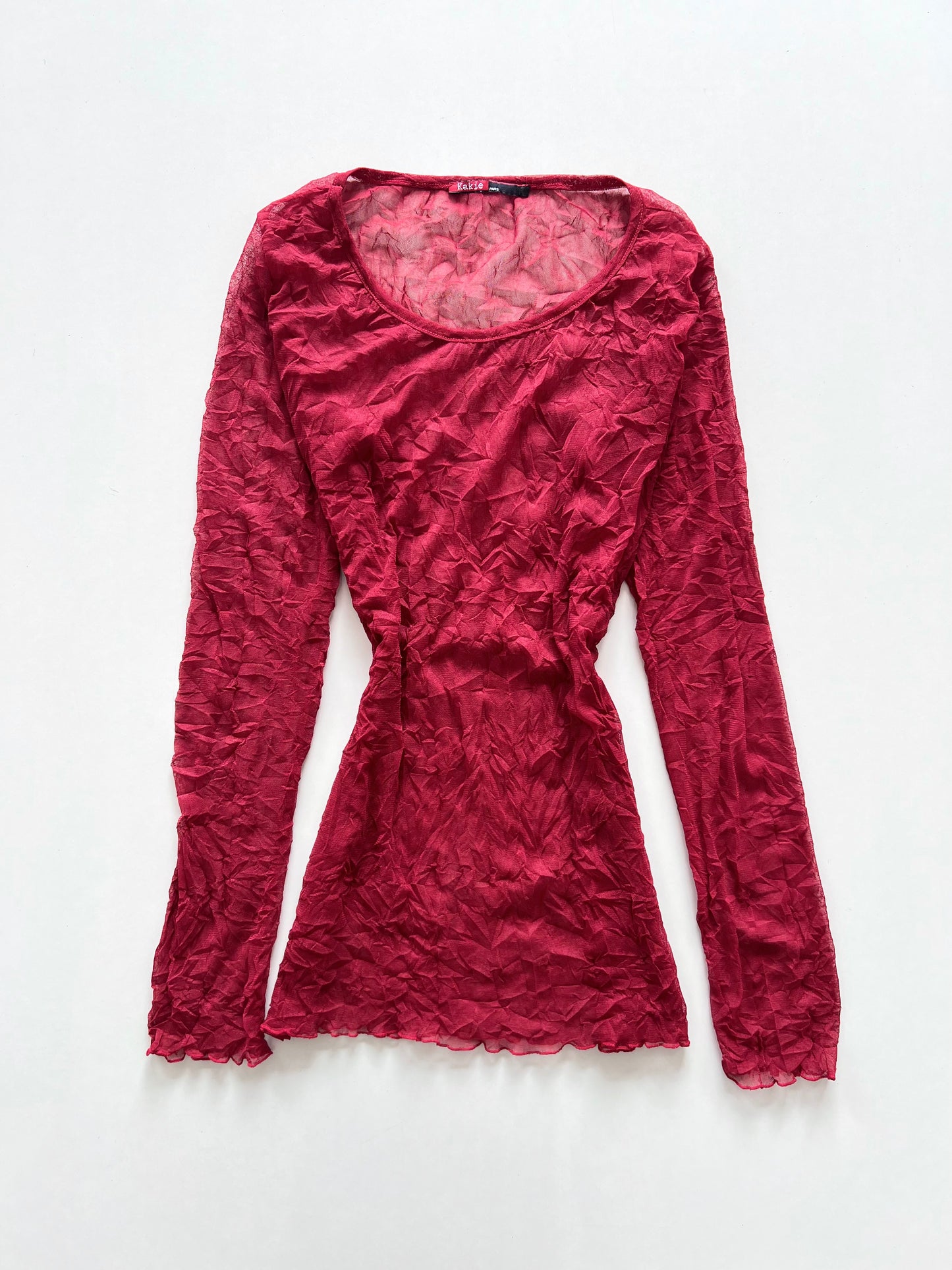 Kakie Scrunched Sheer Top-Bust 44 to 46