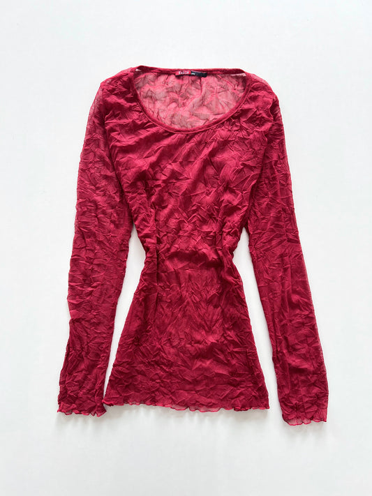Kakie Scrunched Sheer Top-Bust 44 to 46