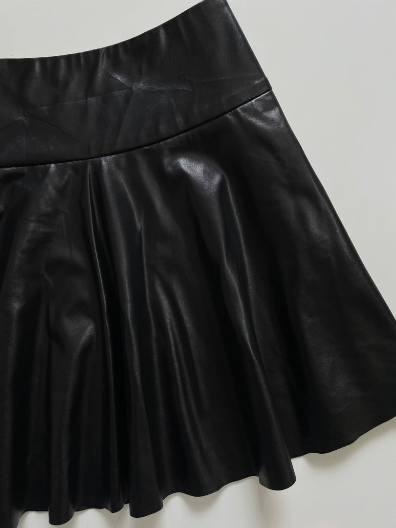 FLARED LEATHER SKIRT - WAIST 30