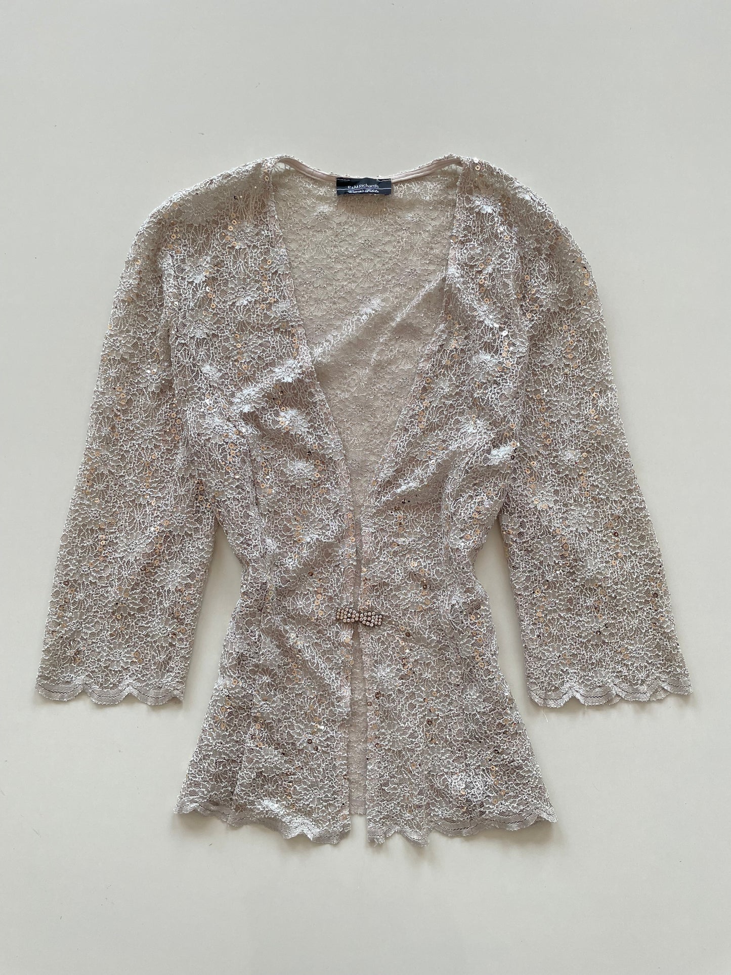 R&M Richards Vintage Sequin Shrug-Bust 44