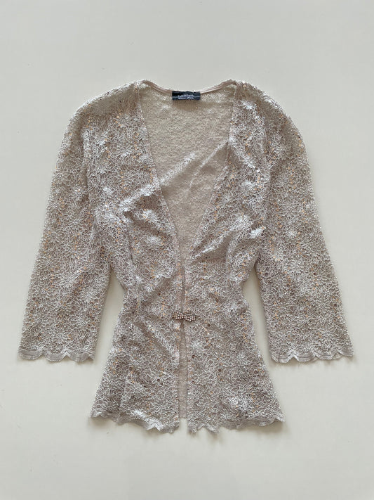 R&M Richards Vintage Sequin Shrug-Bust 44
