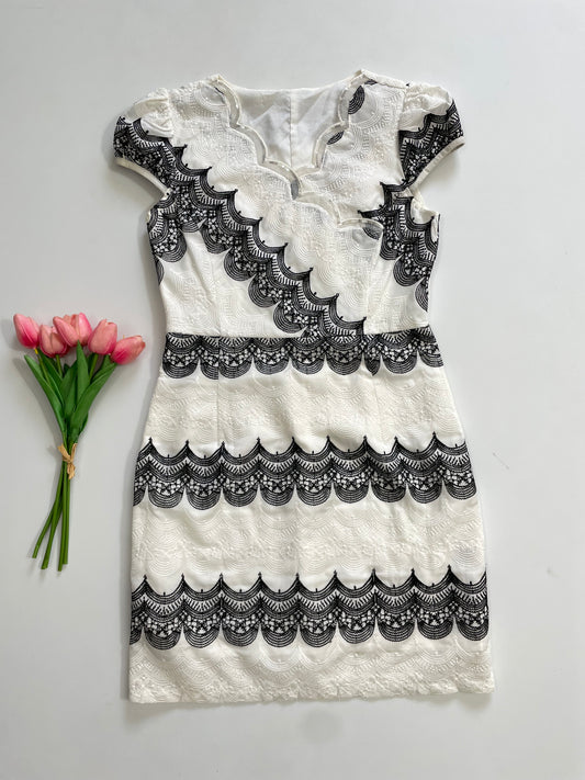 Embroidered Sequin Dress-Bust 32
