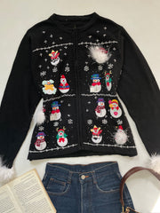 Embroidered Christmas Sweater-Bust 44