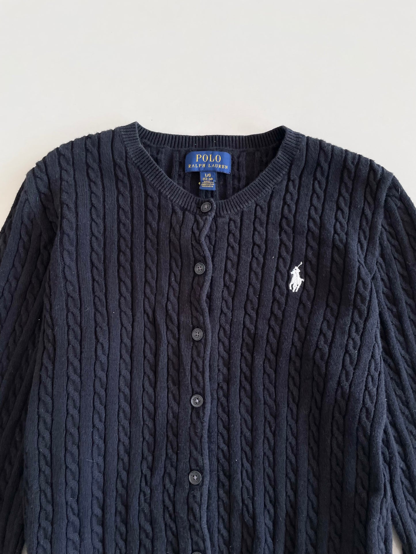 Ralph Lauren 100% Cotton Vintage Cardigan-Bust 32 to 34