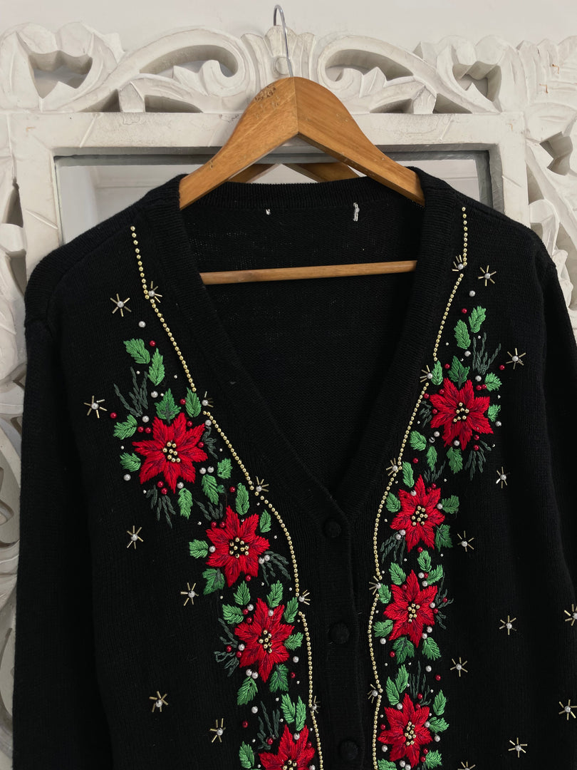 Embroidered Vintage Sweater-Bust 44