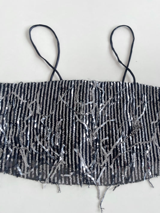 Zara Sequin Vintage Top-Bust 32